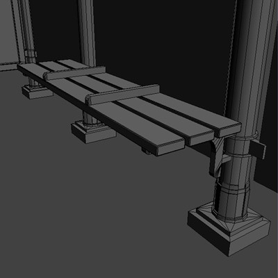 modeled polygons materials max - bus stop for street by HaNky154